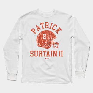 Patrick Surtain II Denver Helmet Font Long Sleeve T-Shirt